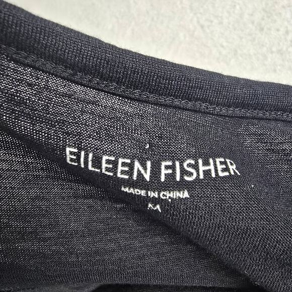 Eileen Fisher Silk Modal Layered Black Hi-Low Tank Dress MED Minimalist Resort‎ - Picture 11 of 11